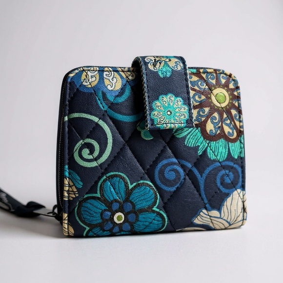 Vera Bradley Handbags - Vera Bradley Square Wallet - Mod Floral Blue
